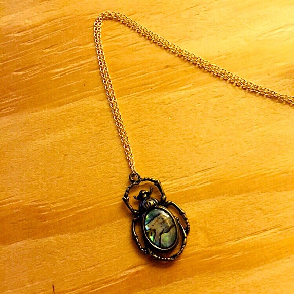 Egyptian Beetle Gold Necklace Beautiful Fertility - Picture 2 of 2